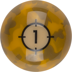 Aramith Camouflage Replacement Ball – #1 | Golden Break Billiards